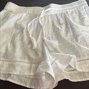 Joie boho Ivory Textured beach/pool shorts